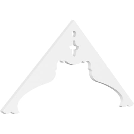 Ekena Millwork Pitch Heath Architectural Grade PVC Gable Pediment, 48"W x 22"H x 1"P (11/12) GPP048X022X100HEA